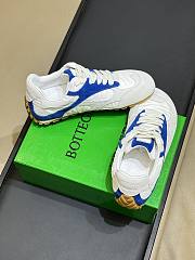 Bottega Veneta Orbit Flash Sneaker in Optic White/Cookie Blue - 4