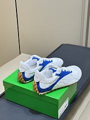 Bottega Veneta Orbit Flash Sneaker in Optic White/Cookie Blue - 5