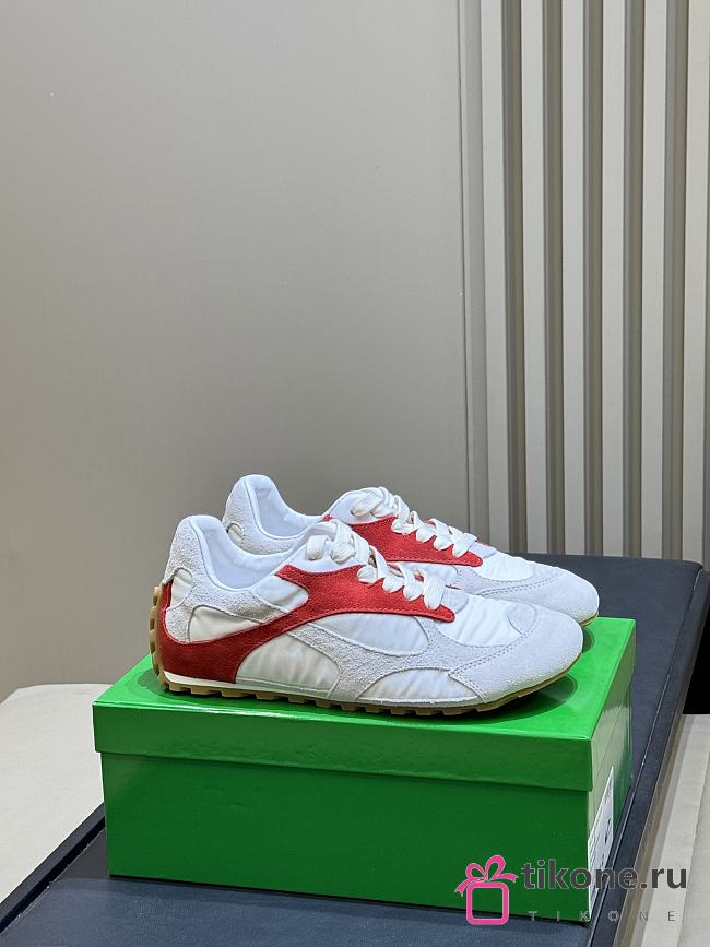 Bottega Veneta Orbit Flash Sneaker in Optic White/Cardinal - 1