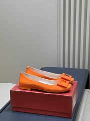 Roger Vivier U Look Ballerinas In Patent Leather Orange - 1