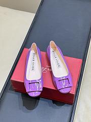 Roger Vivier U Look Ballerinas In Patent Leather Purple - 5