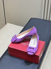 Roger Vivier U Look Ballerinas In Patent Leather Purple - 4