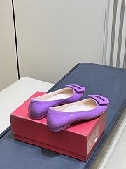 Roger Vivier U Look Ballerinas In Patent Leather Purple - 2