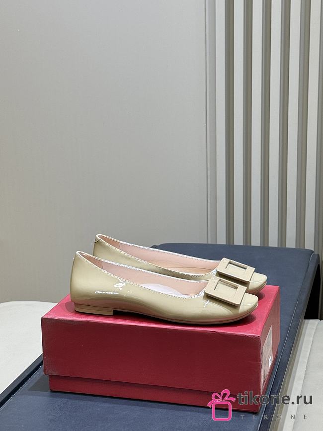 Roger Vivier U Look Ballerinas In Patent Leather Gray - 1