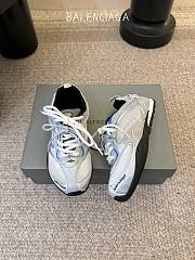 Balenciaga Radar Gradient Lines Sneaker In White, Grey, Silver, Black And Blue  - 5