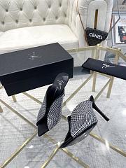 Giuseppe Zanotti Intriigo Sparkle Black Synthetic Fabric With Satin Effect 105mm - 2
