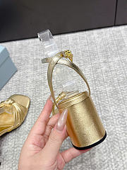 Prada Mordore Nappa Leather Sandals Platinum Gold 1X424O 65mm - 2