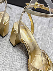 Prada Mordore Nappa Leather Sandals Platinum Gold 1X424O 65mm - 5