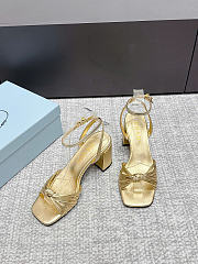 Prada Mordore Nappa Leather Sandals Platinum Gold 1X424O 65mm - 6