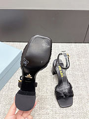 Prada Leather Sandals Black 1X424O 65mm - 6