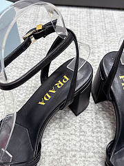 Prada Leather Sandals Black 1X424O 65mm - 5