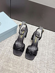 Prada Leather Sandals Black 1X424O 65mm - 4