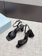 Prada Leather Sandals Black 1X424O 65mm - 2
