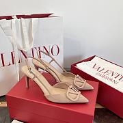 Valentino VLogo Signature Patent Leather Slingback Pump 80mm Rose Cannelle - 1