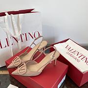 Valentino VLogo Signature Patent Leather Slingback Pump 80mm Rose Cannelle - 6
