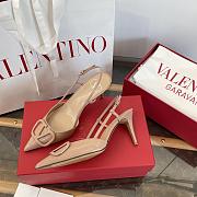 Valentino VLogo Signature Patent Leather Slingback Pump 80mm Rose Cannelle - 5