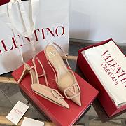 Valentino VLogo Signature Patent Leather Slingback Pump 80mm Rose Cannelle - 3