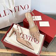 Valentino VLogo Signature Patent Leather Slingback Pump 80mm Rose Cannelle - 2