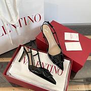 Valentino VLogo Signature Patent Leather Slingback Pump 80mm Black - 6