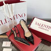 Valentino VLogo Signature Patent Leather Slingback Pump 80mm Black - 3