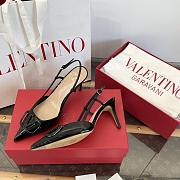 Valentino VLogo Signature Patent Leather Slingback Pump 80mm Black - 2
