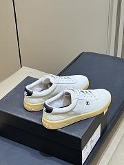 Chanel Trainers Velvet Calfskin & Calfskin White & Black G47271 - 5