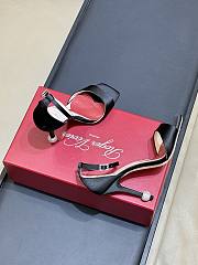 Roger Vivier Jewel Heel Sandals In Satin Black 10cm - 2