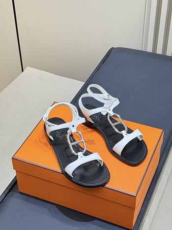 Hermes Marinella Sandal White
