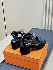 Hermes Lola 35 Sandal Black 7.5cm - 2