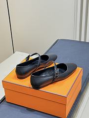 Hermes Jane Ballet Flat Black - 6