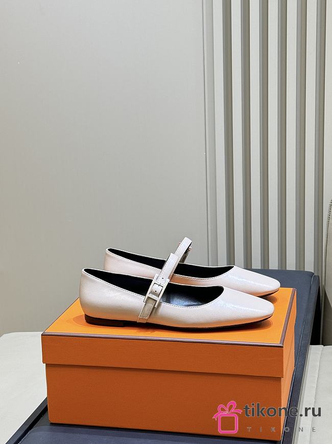 Hermes Jane Ballet Flat Beige - 1