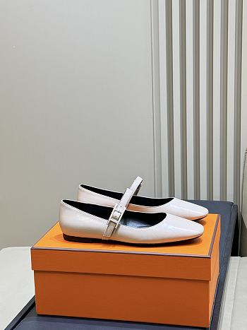 Hermes Jane Ballet Flat Beige