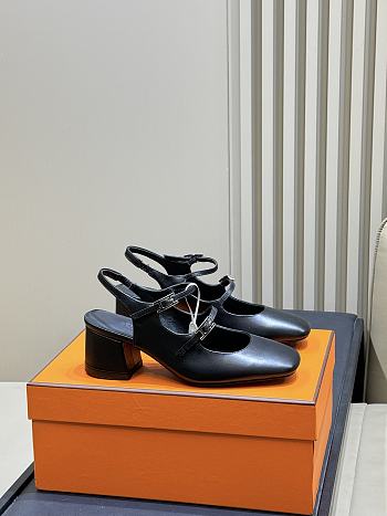 Hermes Jackie 50 Pump Black