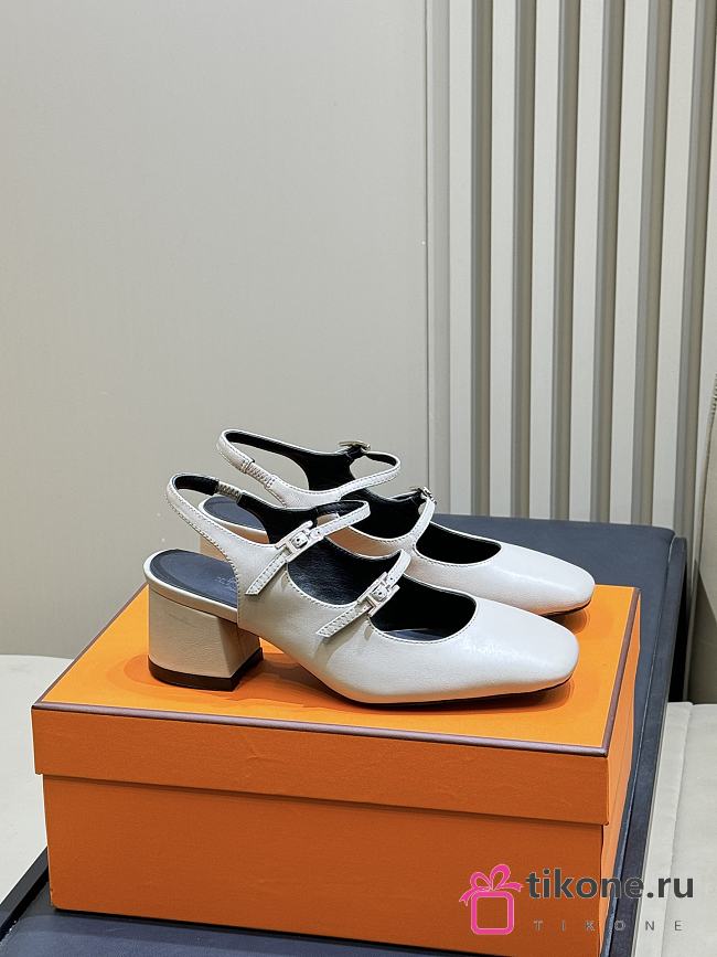 Hermes Jackie 50 Pump Beige - 1