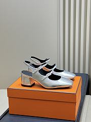 Hermes Jackie 50 Pump Silver - 2