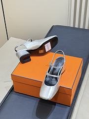 Hermes Jackie 50 Pump Silver - 3