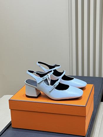 Hermes Jackie 50 Pump Blue