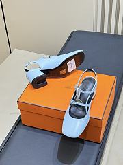 Hermes Jackie 50 Pump Blue - 4