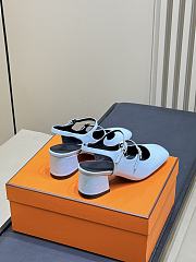 Hermes Jackie 50 Pump Blue - 3