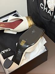Chanel Slingbacks Lambskin & Crackled Laminated Calfskin Ivory & Gold - 2