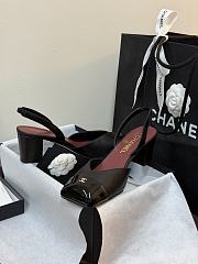 Chanel Slingbacks Lambskin & Patent Calfskin Black  - 6