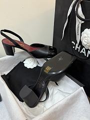 Chanel Slingbacks Lambskin & Patent Calfskin Black  - 4