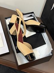 Chanel Slingbacks Lambskin & Patent Calfskin Beige & Black - 6
