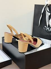 Chanel Slingbacks Lambskin & Patent Calfskin Beige & Black - 4