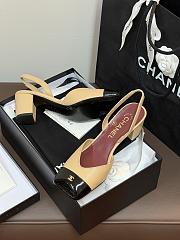 Chanel Slingbacks Lambskin & Patent Calfskin Beige & Black - 5