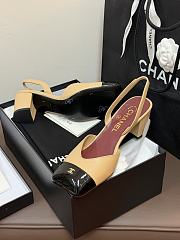 Chanel Slingbacks Lambskin & Patent Calfskin Beige & Black - 3