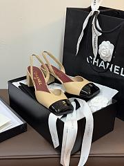 Chanel Slingbacks Lambskin & Patent Calfskin Beige & Black - 2