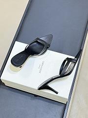 YSL Carla 60 Leather Mules Black  - 4
