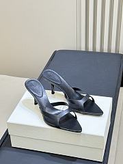 YSL Carla 60 Leather Mules Black  - 2