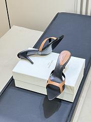 YSL Carla 60 Leather Mules Brown - 3